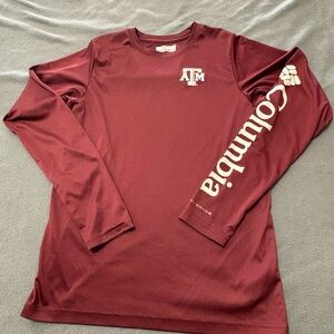 Columbia Burgundy Long Sleeve Top